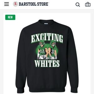 BRAND NEW. Exciting Whites Eagles Sweatshirt from Barstool.
Size XL